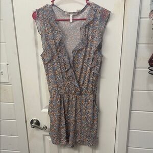 BCBGeneration Blue and Peach Floral Dress 🦋